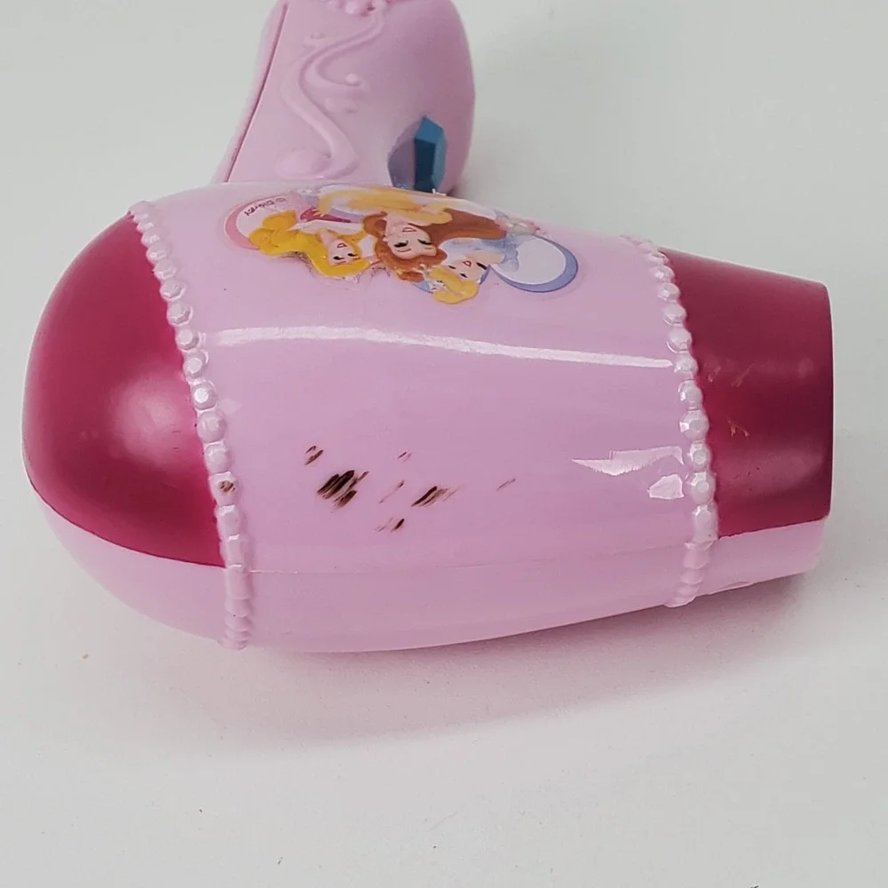 Disney Princess‎ Toy Hair Dryer Pink Magenta Pretend Play Dress Up Working